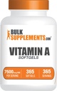 BulkSupplements.com Vitamin A 25000 IU Softgels - Vitamin A Supplement, as Retinyl Palmitate, for Eye & Immune Support - Gluten Free, 1 Softgel per Serving, 365 Count (Pack of 1)