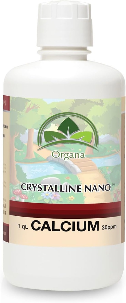 Organa Pure Crystalline Liquid Calcium Supplement - 30 PPM - Colloidal Minerals - Suplemento Calcium para Hombres - Citrate líquido Alternativa - 99,99% Puro Calcium