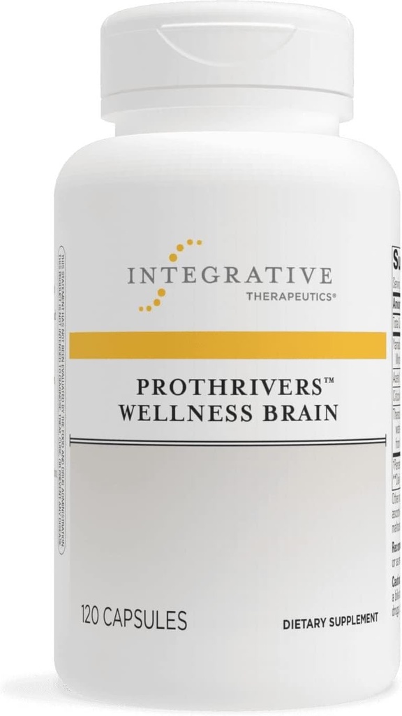 Terapéutica Integrativa ProThrivers Wellness Brain - Brain Health Support Suplemento para Adulto* - Incluye el Mushroom Mane de León - Vegan, Gluten-Free &amp; Dairy-Free - 120 Capsules (60 Servings)
