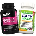 Suplemento multivitamínico de mujeres - Fórmula desintoxicación de colon para limpieza digestiva intestinal - Mujeres Suplementos de vitaminas de energía Magnesium Plus Zinc - Suplemento de alivio del estreñimiento diario Gut, Belly