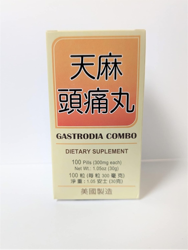 Gastrodia Combo Suplemento Herbal Ayuda a Aliviar Miraine &amp; General Fatigue 300mg 100 Pills Made in USA