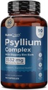 Complejo de Psyllium ← 11-Ingrediente Psyllium Husk Capsules con Psyllium Powder, Slippery Elm &amp; Ginger para limpiar &amp; Apoyo Sistema Digestivo Salud latitud 180 Capsules