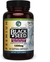 Increíble Herbs Premium Black Seed Oil Capsules - High Potency, Cold Presionado Nigella Sativa Ayudas en Salud Digestiva, Apoyo Inmune &amp; Función cerebral - 60 Conde, 1250mg