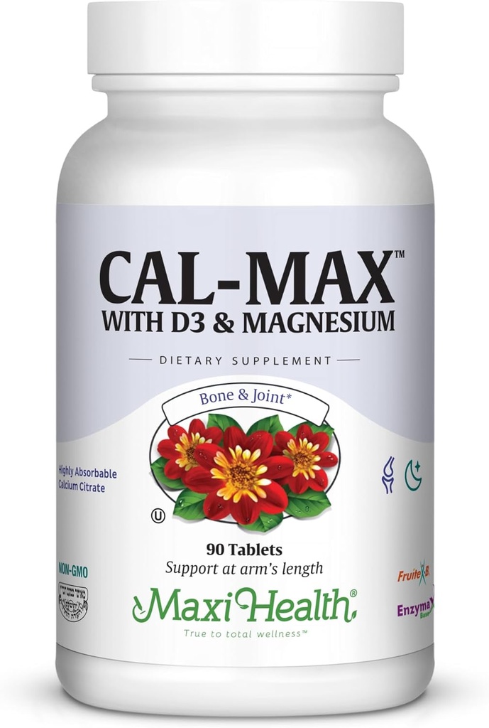 Calcio 1000 mg con vitamina D3 (400 UI) y Magnesio (750 mg) - Suplemento dietético para huesos, dientes, apoyo conjunto - para hombres y mujeres - 90 tabletas