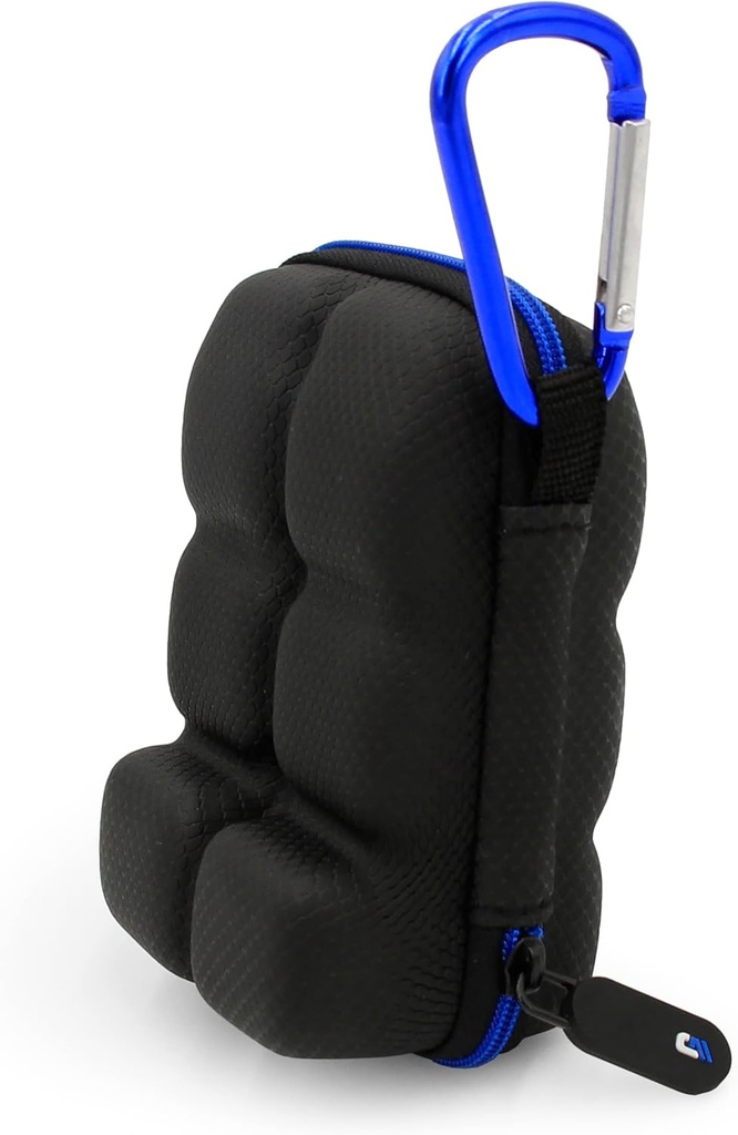 CASEMATIX Asma Inhaler Holder Case Fits Two Standard Rescue Inhalers With Lanyard and Clip On Keychain Carabiner, Includes Asthma Case Only