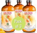 GreenPeach Liquid Calcium for Kids - Magnesium, D3 & Zinc Supplement - Calcium Citrate & Vitamin D3 Kids Calming Syrup - No Sugar No Artificial Flavors - Vegetarian Kosher (3-Pack)