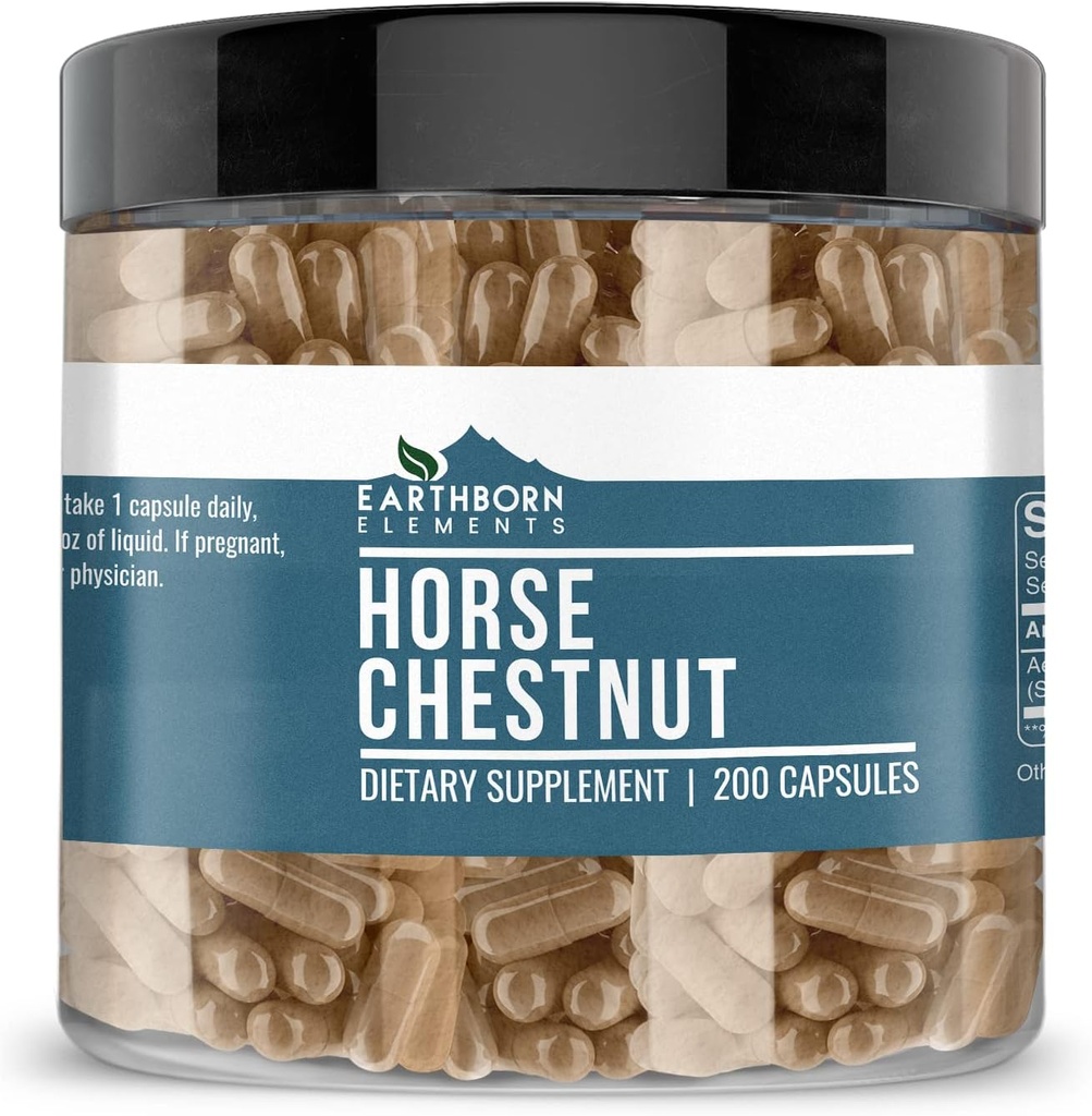 Elementos terrestres Caballo Chestnut 200 Capsules, Puro ' Undiluted, No Additives