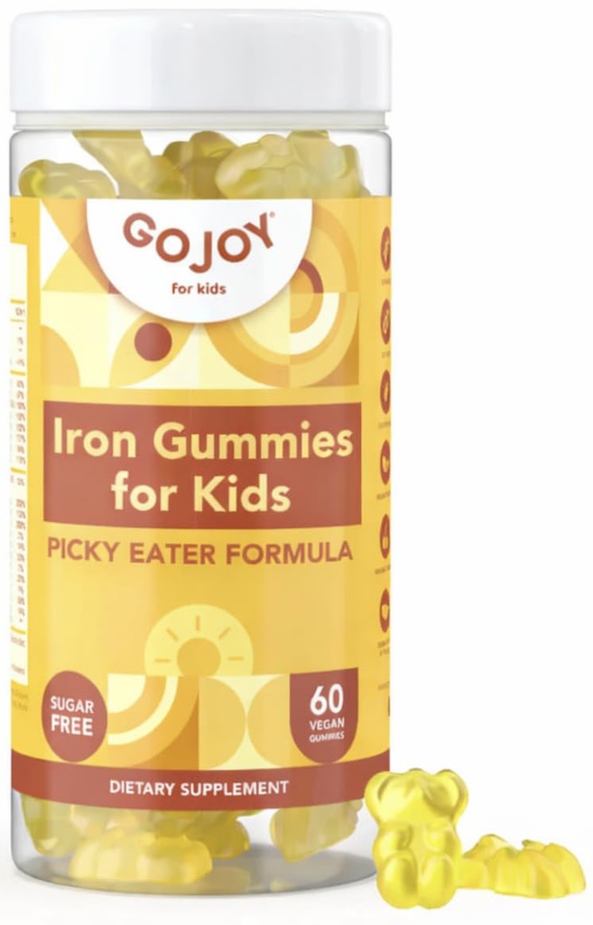 Picky Eater Kids Multivitamin Gummies with Iron - Suplemento de Hierro Chewable para niños pequeños 3 &amp; Up - Vitaminas Esenciales para el Crecimiento &amp; Desarrollo