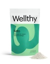 Wellthy Keto Power con BHB Salts for Instant Ketosis and Energy, Natural Strawberry Kiwi Flavor, 10.58 oz