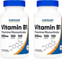 Nutricost Vitamin B1 (Thiamin) 500mg, 120 Capsules (2 Bottles)