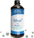 Tesoro enterrado Purificado Plata liquida 30 PPM - 16 oz. 96 Servimientos, Solución de plata de Nano no acumulativa, spray &amp; Suplemento dietético Inmune