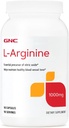 GNC L Arginine 1000mg Suplemento, apoya el tono saludable del vaso sanguíneo, 90 piezas