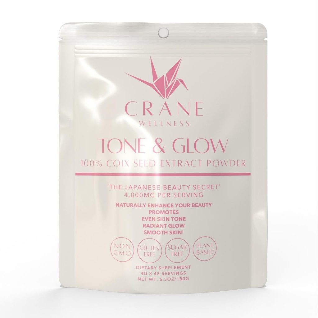 TONE &amp; GLOW 100% Puro Coix Seed Extract Powder ← Tears/Pearl Barley/Adlay ANTE Vegan, Gluten Free, Concentrated, All Natural, Made in Japan