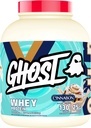 GHOST Whey Protein Powder, Cinnabon - 5LB, 25G de Proteína - Cinnamon Roll Flavored Isolate, Concentrate & Hydrolyzed Whey Protein Blend - Post Workout Shakes - Soy &amp; Gluten Free