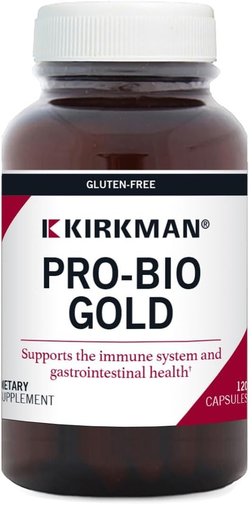 Kirkman - Pro-Bio Gold - 120 cápsulas - Apoyos Salud Inmunitaria - Ayuda Digestiva con Probióticos - Hipoalergénico