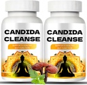 Candida Cleanse - Soporte Gut & Colon, Fórmula avanzada - Hoja de orégano, Wormwood, Nogal Negro, Ácido caprílico