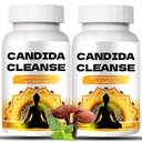 Candida Cleanse - Soporte Gut & Colon, Fórmula avanzada - Hoja de orégano, Wormwood, Nogal Negro, Ácido caprílico
