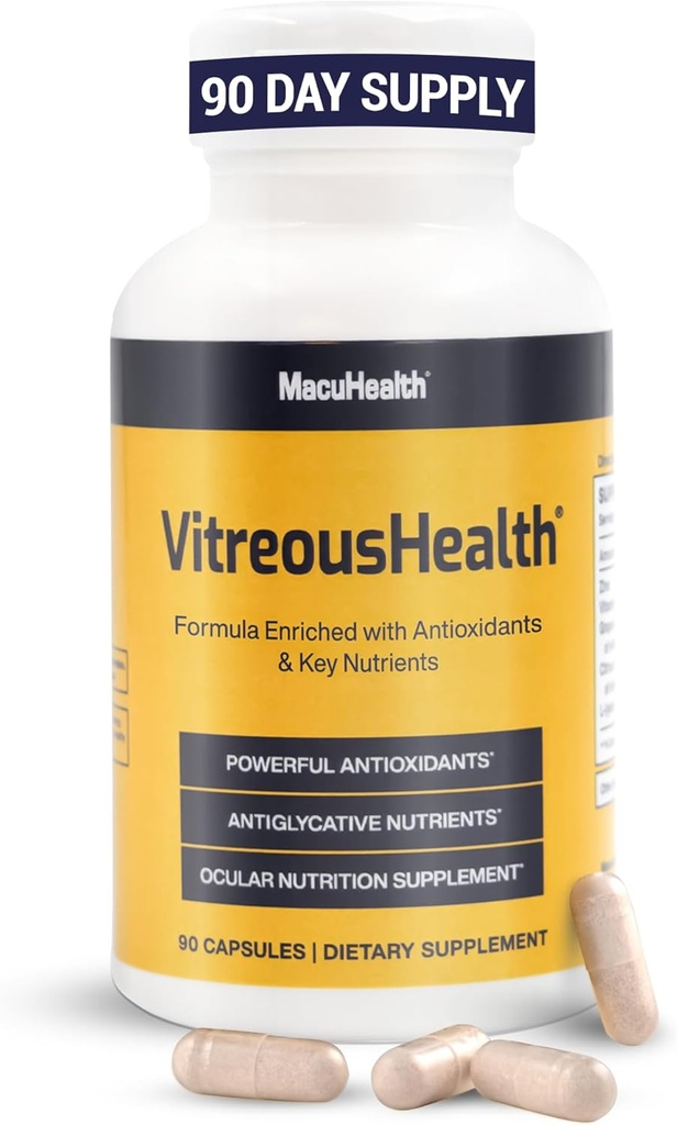Macuhealth VitreousHealth Test-Based Eye Supplement - 90 Capsules