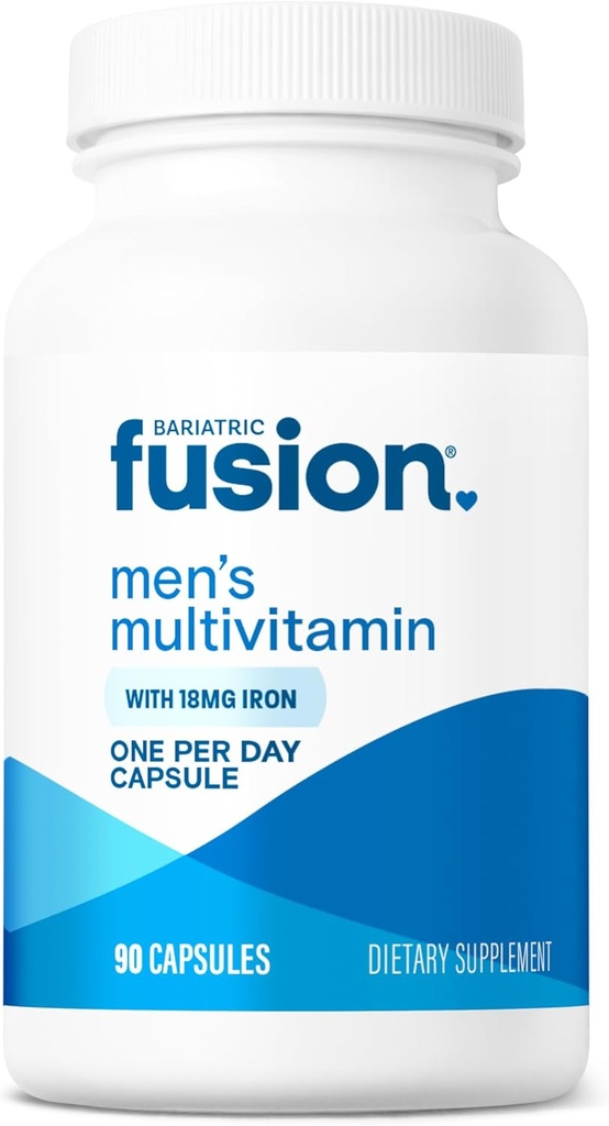 Fusión Bariatrica Una por día Multivitamina Bariatric con Hierro para Hombres Silencioso con Prostata y Apoyo al Corazón Vitaminas* ← Bypass Gástrico y Gastrectomía Sleeve