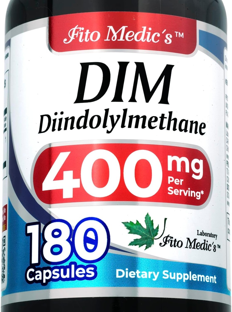 FITO MEDIC'S Lab Silencio dim Suplemento TEN180 Capsules TEN400 mg Silencio dim Silencio diindolylmethane TEN dim Suplemento 400mg TENIDO Ultra alta Absorción.