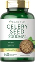 Carlyle Celery Seed Extract Capsules Silencio 2000mg Silencio 240 Conde ← Tradicional Herb Suplemento Silencio Non-GMO y Gluten Free Formula