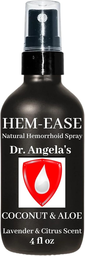 Dr. Angela's Hemorrhoid Treatment Spray Silencio Orgánica Aloe Vera, Witch Hazel & Essential Oils Turmeric " Tea Tree ← Natural Itching " Burning Relief Cream