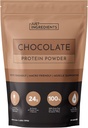 Just INGREDIENTES Chocolate Protein Powder – 20-Serving Blend with 100% Grass-Fed Whey & Organic Plant Proteins – Rich Cocoa Flavor – Supports Muscle Recovery, Energy*