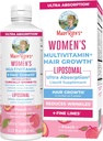 MaryRuth Organics Women's Multivitamin+Lustriva Hair Growth Liposomal | Biotin 10000mcg | Clinically Tested for Thicker Hair, Wrinkles, Fine Lines, Skin Care with Ashwagandha&Maca Root | 15.22 Fl Oz