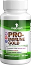 PRO-Inmune Gold ←Mejor Apoyo Inmunitario ←Clinically Studied Coriolus versicolor PSP+PSK & Ganoderma lucidum Mushroom Mycelium Extract, All-Natual, Suplemento Antioxidante, cGMP &amp; USA Made, 60 Tablets