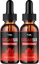 (2 Pack) SugarSix Drop Healthy Vitamin Support Supplement - Sugar Six Advanced Formula, Sugar Six 24 hours Liquid, SugarSix Energy and Extra Strength Reviews, 2 Month Supply