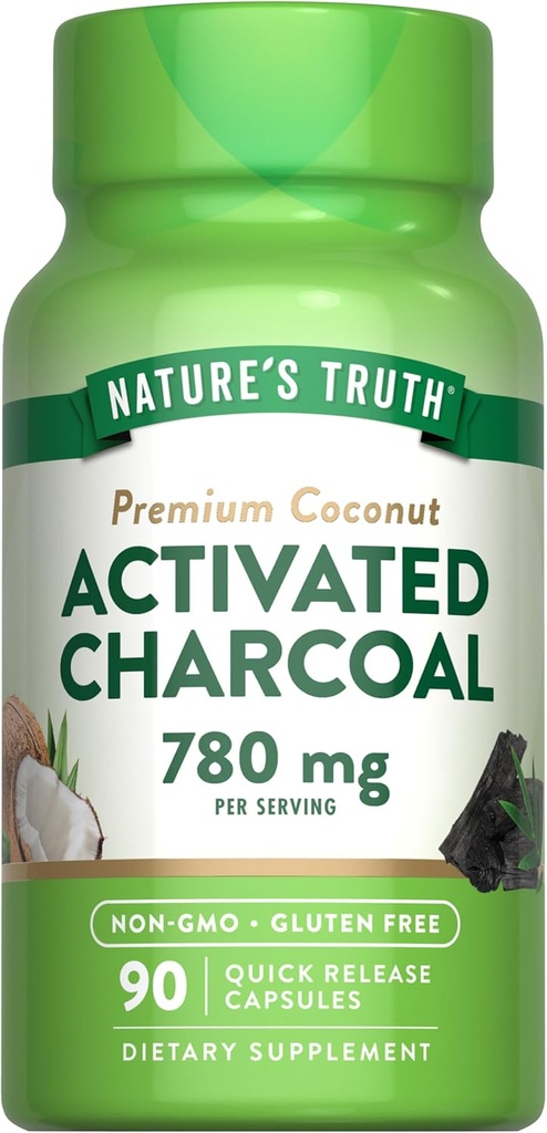 La verdad de la naturaleza Activado Charcoal Capsules Silencioso 90 Conde