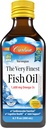 Carlson - The Very Finest Fish Oil, 1600 mg Omega-3s, Liquid Fish Oil Supplement, Norwegian Fish Oil, Wild-Caught, Sustainably Sourced Fish Oil Liquid, Lemon, 200ml, 6.7 Fl Oz