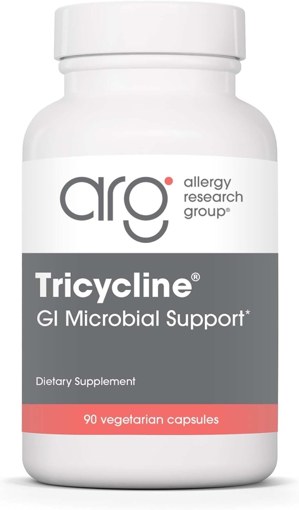 Allergy Research Group Tricycline - GI Balancers, Gut Health, Berberine Sulfate, Artemisinininin, Citrus Seed Extract, Black Walnut Hulls, Gluten Free, Vegetarian Capsules - 90 Count