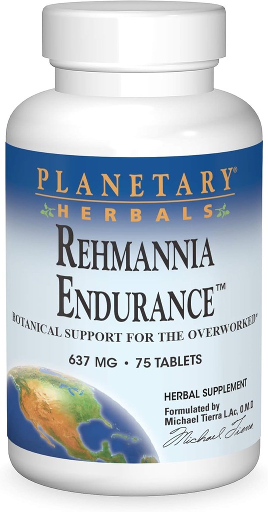 Planetary Herbals Rehmannia Endurance Tablets, 75 Count