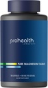 ProHealth Pure Magnesium Taurate, 160mg per Serving ← Optimal Bioavailability Supplement for Healthy Aging ¦ Apoya Cerebro, Corazón y Muscle Health ← Third-Party Tested for Quality ← 180 Capsules