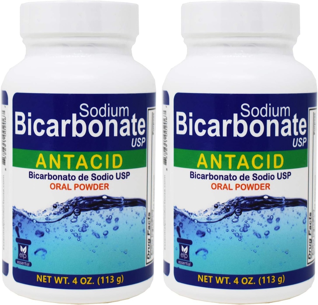 Sodium Bicarbonate Antacid Oral Powder USP 4 oz .2 Bottles