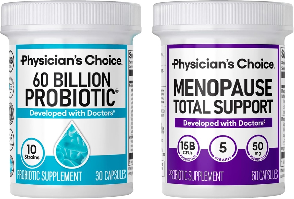 Physician's CHOICE Menopause Support + Digestive Health Support Bundle - 60ct