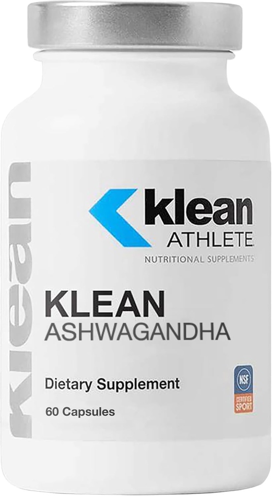 Klean Athlete Klean Ashwagandha - for Occasional Stress - Supports Adaptations to Training* - Adaptogen Blend - Vegan " Non GMO - 60 Capsules