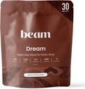 Beam Dream Sleep Powder, L-Theanine, Apigenin, Reishi y Magnesium, Third Party Tested Natural Sleep Aid &amp; Sleep Supplement for Deep Sleep, Relax and Recovery, Natural Sleep Support, 30 Servings