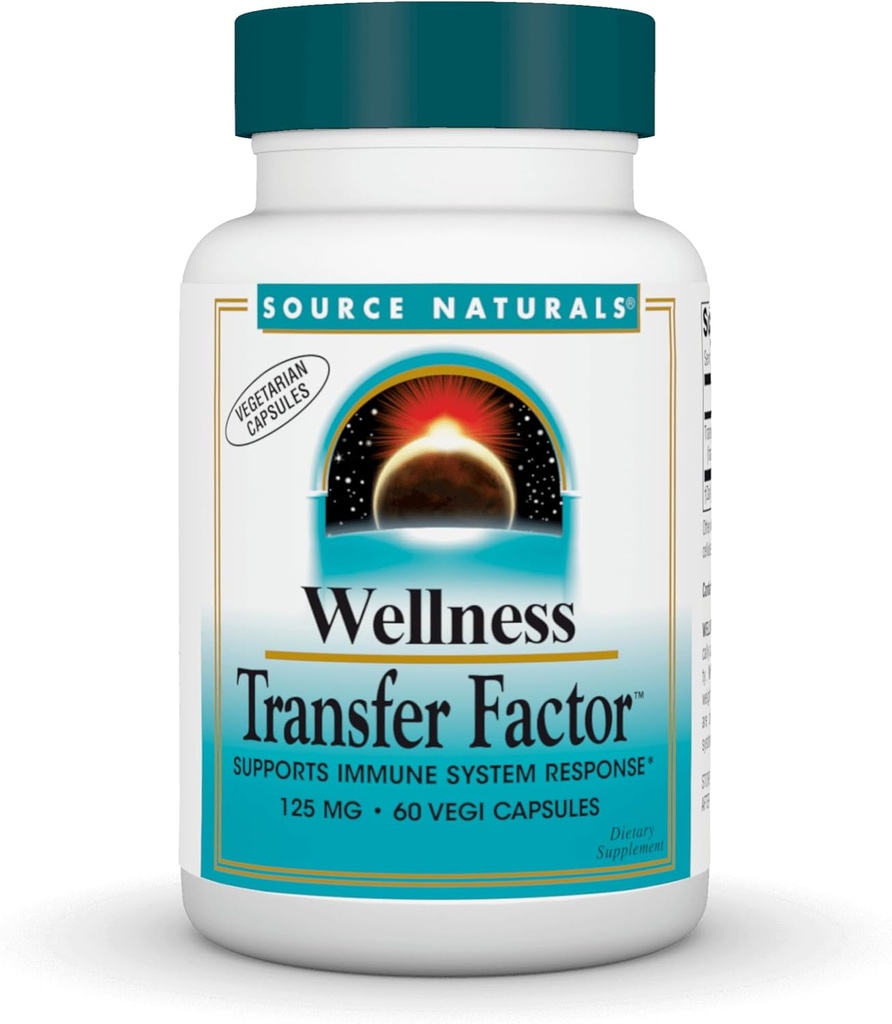 Fuente Naturals Factor de Transferencia de Bienestar, soporta Respuesta del Sistema Inmuno* 125 mg - 60 cápsulas vegetarianas