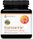 Youtheory Turmeric Extra Strength - 1,000 mg - Supports Brain, Muscle & Joint Health* - Contiene Bioenhancers, Curcuminoids & Herbal Extracts - USP Verified - 60 Vegetarian Capsules (30-Day Supply)