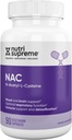 Nutri-Supreme NAC (N-Acetyl-L-Cysteine) 600mg Suplemento dietético cápsulas vegetarianas, soporte para hígados, apoyo inmunitario