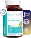 Biovitalia Moringa 1000mg ← Ayudante en la salud general y la bienestar TENIDO Immunity Booster TEN Boost Metabolism and Digestion ANTE Good for Skin &amp; Hairs - 60 Vegan Capsule