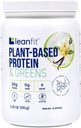 LeanFit Proteína de base vegetal &amp; Verdes Vainilla natural – 20g Proteína vegetal + 4 Verdes de hoja por ser – Vegan, Sin gluten, Libre de soja, Sin azúcar – 19 Servings, 1.21 Tubo de libra
