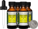 Lugol's Iodine / 2% Solución / 4 Oz en Four Amber Glass Bottles/Free Droppers/USA