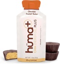 Huma Plus (Doble Electrolytes) - Chia Energy Gel, Chocolate Peanut Butter, 24 Gels - Stomach Friendly, Real Food Energy Gels
