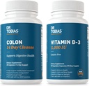 Dr. Tobias Colon 14 Días Limpieza y Vitamina D3 5000 UI Apoyo salud general, sistema inmunológico y sistema digestivo. Limpio y vitamina para hombres y mujeres.