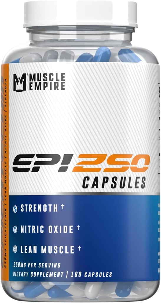Epicatechin Extract Capsules ← EPI 250mg  180 Pill Count ← Lean Muscle Growth, Nitric Oxide Booster &amp; Myostatin Inhibitor