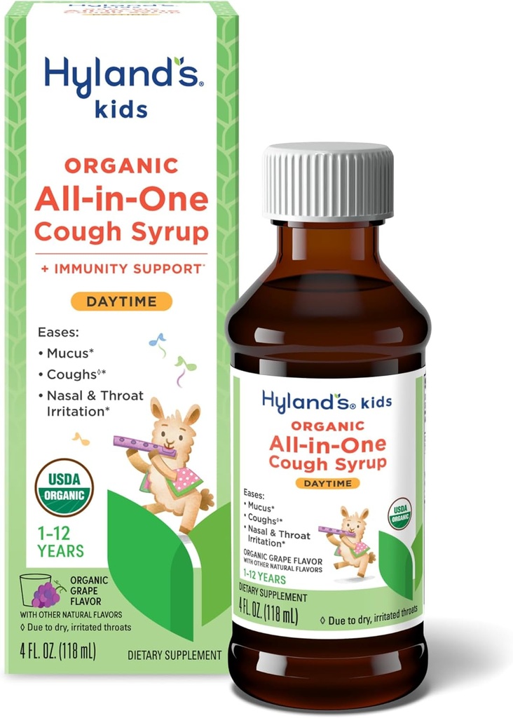 Hiland's Kids Organic All in One Cough Syrup Daytime - Grape