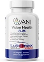 Avani Vision Health Plus Eye Health Made with Lutemax 2020 20mg Lutein 4mg Zeaxanthin